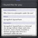 Siri finding Spongebob
