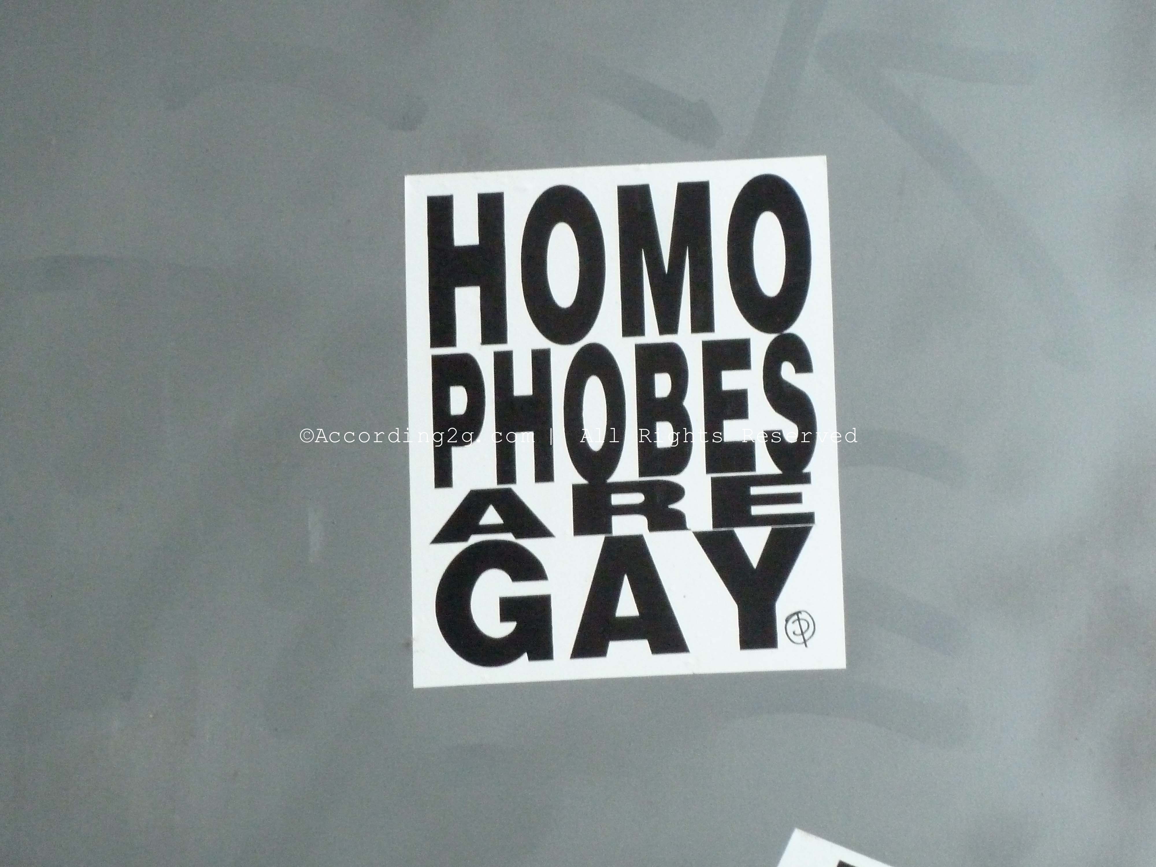 Homophobes are gay