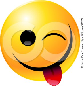 22172-clipart-illustration-of-a-yellow-emoticon-face-teasing-winking-and-sticking-his-tongue-out
