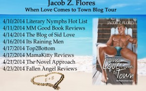 Jacob Flores when love comes to town blog tour copy